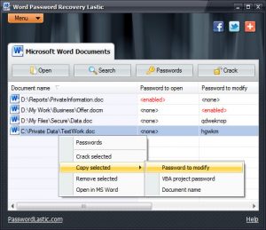 vba password recovery lastic serial number